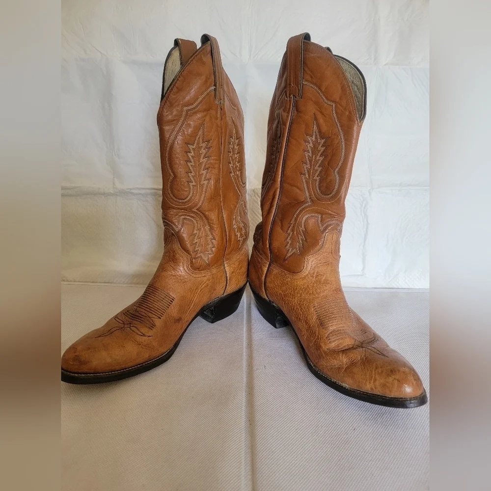 *MEN'S ABILENE LEATHER COWBOY BOOTS‎ (sz 7)
